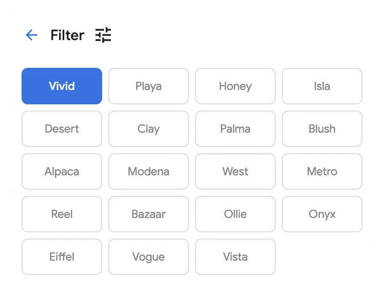 Apply Filter interface preview.