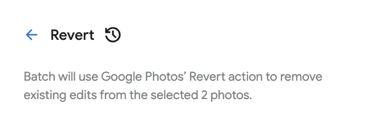 Revert to Original interface preview.
