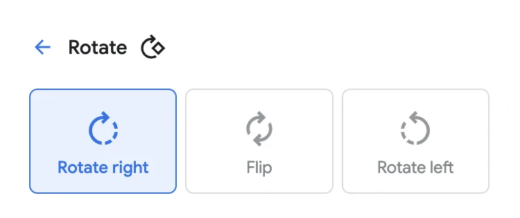 Rotate interface preview.