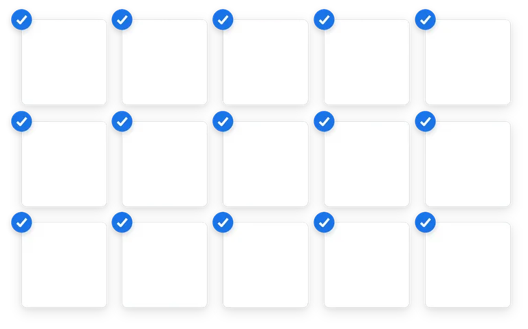 Selection of photos in Google Photos.